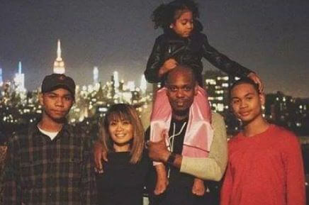 Ibrahim Chappelle with his family.
